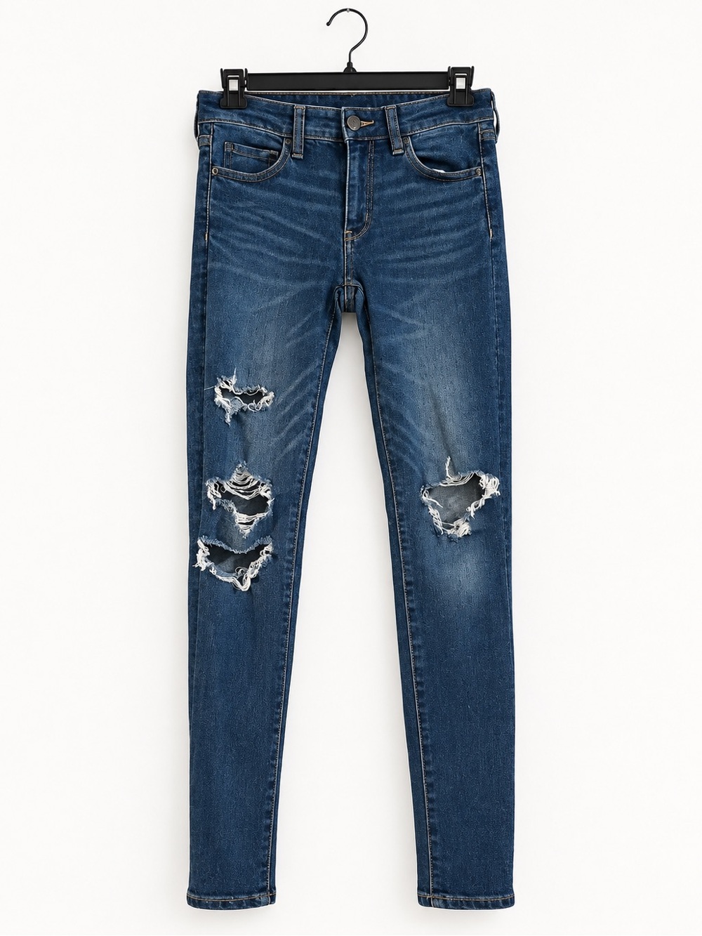 American Eagle Next Level Stretch Ripped Skinny Jeans 6 Long
